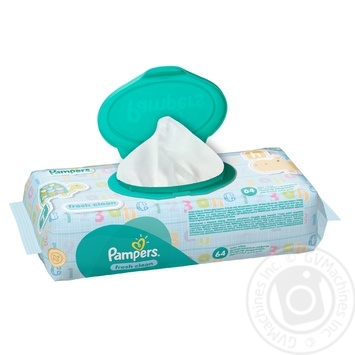 Серветки вологі дитячі Pampers Baby Fresh Clean 64шт