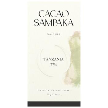 Шоколад чорний Cacao Sampaka Танзанія 77% какао 75г