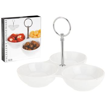 Блюдо Excellent Houseware для закусок фарфор 20*3,6см - купить, цены на Таврия В - фото 1