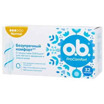O.B.® Pro Comfort Normal Tampons 32pcs - buy, prices for COSMOS - photo 2