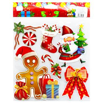 Наклейка новорічна в асортименті - купити, ціни на МегаМаркет - фото 3