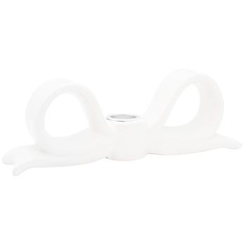 Підсвічник керамічний Бант колір білий 733-791 BONADI 1 шт - купить, цены на WINETIME - фото 3