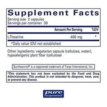 Pure Encapsulations L-Theanine 400mg 60 capsules - buy, prices for Biotus - photo 2