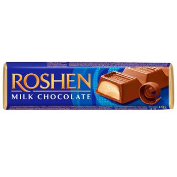 Roshen Milk Chocolate Bar with Creme Brulee Filling 43g - buy, prices for Za Raz - photo 1