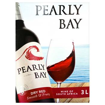 Вино Pearly Bay червоне сухе 11-14,5% 3л
