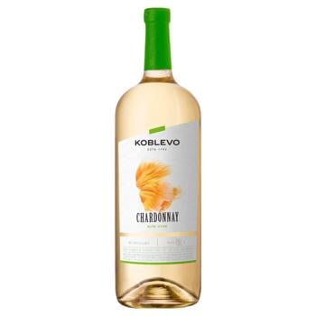 Вино Koblevo Chardonnay белое сухое 9,5-14% 1,5л - купить, цены на ЕКО Маркет - фото 1