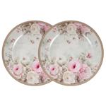 Lefard English Rose Plate Set 2pcs 26cm