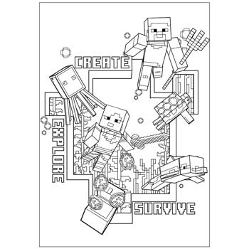 Раскраска Yes Minecraft 12 страниц - купить, цены на - фото 3