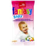 Серветки вологі Fantasy Baby з екстрактом ромашки та обліпихи 15шт