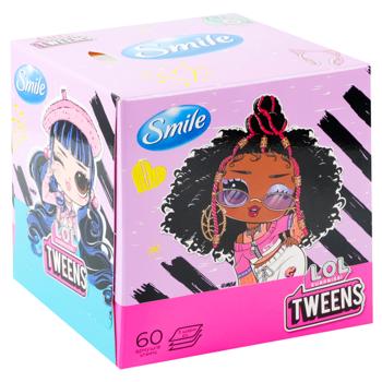 Салфетки косметические Smile LOL трехслойные 60шт - купить, цены на Таврия В - фото 2