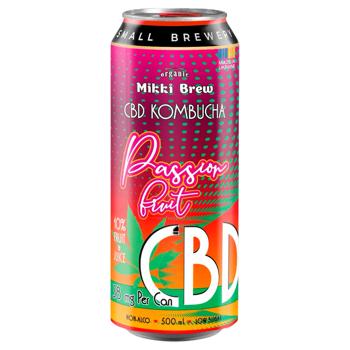 Комбуча Mikki Brew CBD Маракуйя 0,5л