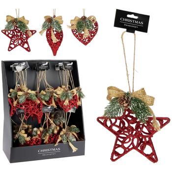 Підвіска Koopman декоративна червона 15см в асортименті - купити, ціни на - фото 2