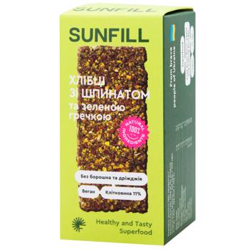 Хлібці Sunfill зі шпинатом та зеленою гречкою 91г