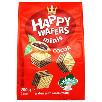 Вафлі Flis Happy Wafers з начинкою какао 200г - купити, ціни на КОСМОС - фото 3