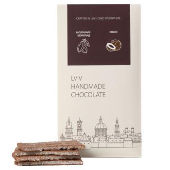 Шоколад молочный Lviv Handmade Chocolate с кокосовой начинкой 74г - купить, цены на КОСМОС - фото 1
