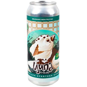 Пиво Ципа Пломбир светлое нефильтрованное 5,6% 0,5л