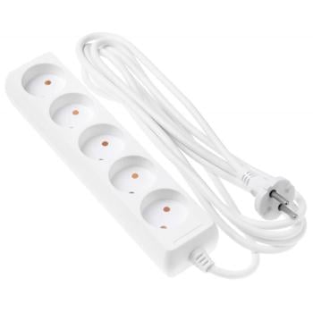 2E White Extension cord 5 Sockets without Grounding 3m - buy, prices for Auchan - photo 2