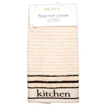 Biltex Kitchen Terry Beige Towel 33x60cm