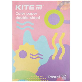 Папір кольоровий Kite Fantasy Pastel А4 7 кольорів 14 аркушів - купити, ціни на Auchan - фото 1