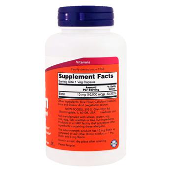 Now Foods Biotin 10000mcg 120 capsules - buy, prices for Biotus - photo 2