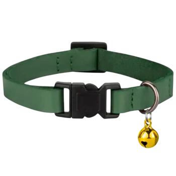 Barksi BronzeDog Crazy шкіряний нашийник для котів XS - зелений - купить, цены на MasterZoo - фото 1