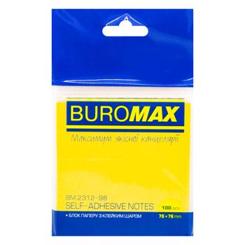 Блок паперу для заміток Buromax з клейким шаром 76х76мм 100 аркушів - купити, ціни на МегаМаркет - фото 4