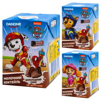 Коктейль молочний Danone Paw Patrol шоколадний смак 2,5% 212г