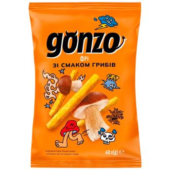 Gonzo Mushroom Flavored French Fries Straw 40g - buy, prices for Chudo Market - photo 1