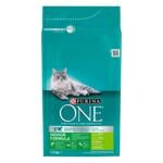 Корм сухой Purina One Indoor с индейкой для домашних кошек 1,5кг