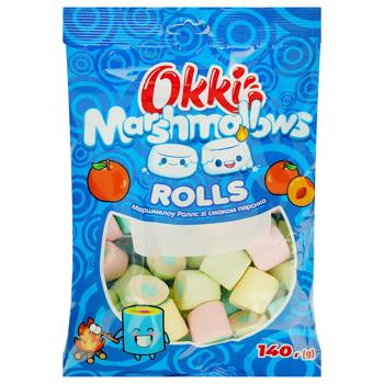 Okki Rolls Peaches Flavored Marshmallows 140g - buy, prices for Chudo Market - photo 1