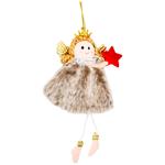 Прикраса-підвіска Chomik Фея 8*16см хутро коричневий