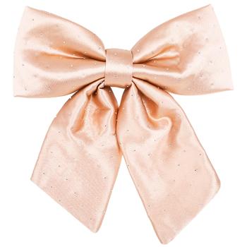 BonaDi Decorative Satin Bow with Rhinestones 22cm Caramel - buy, prices for - photo 1