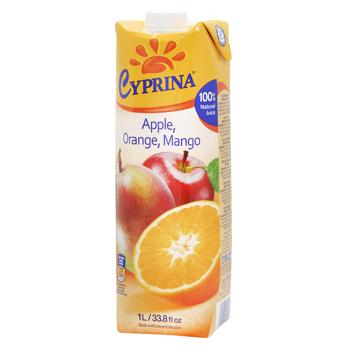 Сік Cyprina яблуко, апельсин, манго 1,0л