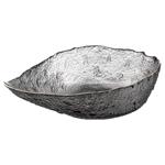 Ardesto Leaf Glass Gray Salad Bowl 21.5cm