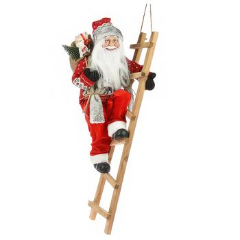 Santa Claus on Stepladder New Year's Decoration