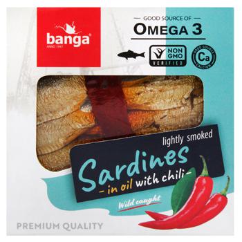 Banga Smoked Sprats with Chili in Oil 120g - buy, prices for NOVUS - photo 2