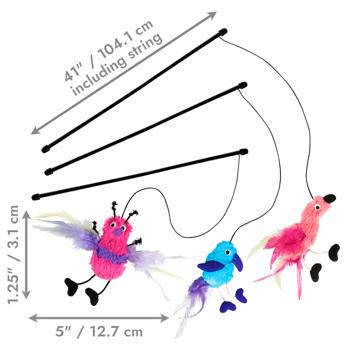 Kong Teaser Feather іграшка для котів 104 см - модель в асортименті - купить, цены на MasterZoo - фото 4