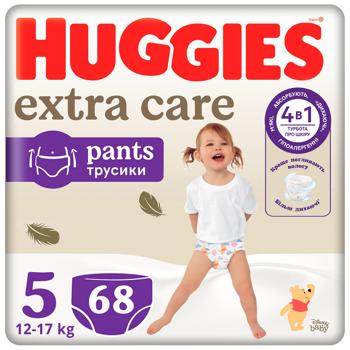Підгузки-трусики Huggies Extra Care 5 12-17кг 68шт - купити, ціни на NOVUS - фото 1
