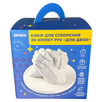 Набір для створення ЗD зліпку рук Для двох у подарунковій упаковці - купити, ціни на Grono - фото 1