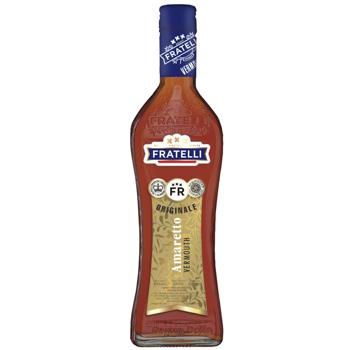 Вермут Fratelli Amaretto красный сладкий 12,5% 0,5л - купить, цены на - фото 1