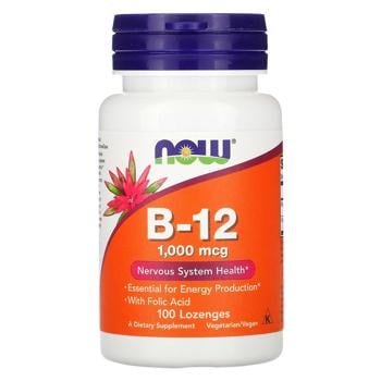 Now Foods Vitamin B12 with Folic Acid 1000mcg 100 lozenges - buy, prices for Biotus - photo 1