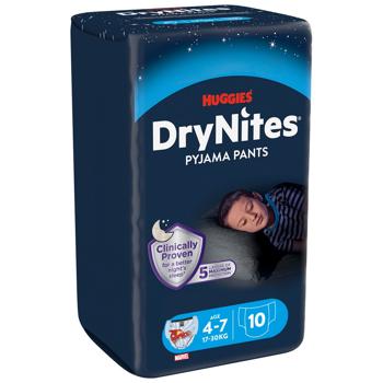 Подгузники-трусики Huggies DryNites для мальчиков 4-7лет 10шт - купить, цены на КОСМОС - фото 2