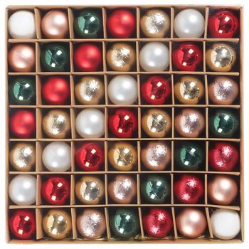 Actuel Set of Christmas Tree Balls 3cm 49pcs