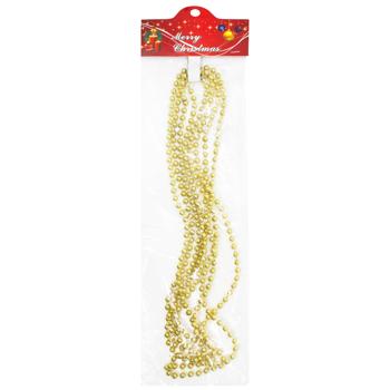 Намисто на ялинку золоте 6мм*2,7м