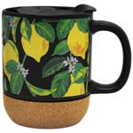 Lemon Ceramic Mug with Lid 340ml