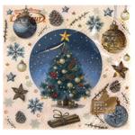 Серветка столові La Fleur Різдвяні реліквії 2-шарові 16шт 33*33см