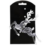 Прикраса Олень прозорий 13,5см