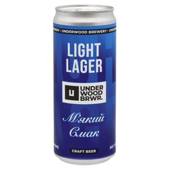Пиво Underwood Light Lager светлое 4,2% 0,33л