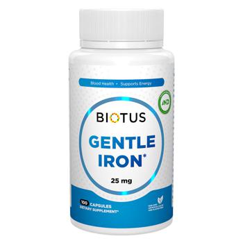 Железа глицинат Biotus Gentle Iron 25мг 100 капсул - купить, цены на Biotus - фото 1