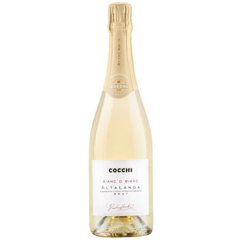 Вино игристое Cocchi Blanc de Blanc Alta Langha белое брют 12,5% 0,75л